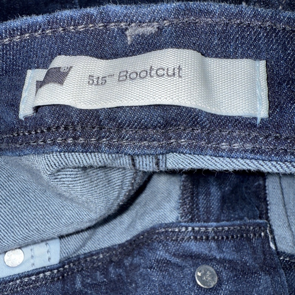 Levis 515 Bootcut Jeans Womens 12M Blue Denim Cotton Blend Mid Rise 5 Pockets - Picture 4 of 10